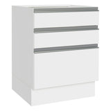 Gabinete Bajo 60 x 60 cm 3 Cajones Glamy (Sin Encimera) Blanco