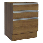 Gabinete Bajo 60 cm 3 Cajones Sin Encimera Marron Glamy Madesa