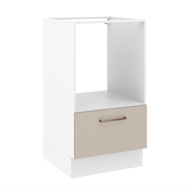 Gabinete Bajo para Horno 60 cm 1 Puerta Sin Encimera Blanco/Crema Agata Madesa