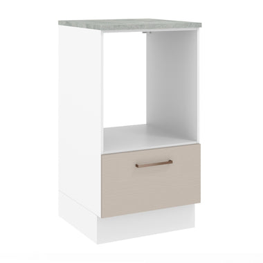 Gabinete Bajo para Horno 60 cm 1 Puerta Blanco/Crema Agata Madesa
