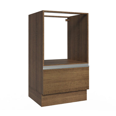 Gabinete Bajo para Horno 60 cm 1 Puerta Sin Encimera Marrón Glamy Madesa