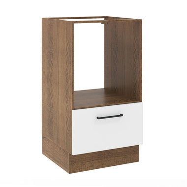 Gabinete Bajo para Horno 60 cm 1 Puerta Sin Encimera Marrón/Blanco Agata Madesa