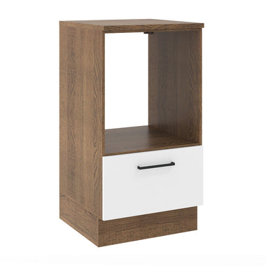 Gabinete Bajo para Horno 60 cm 1 Puerta Marrón/Blanco Agata Madesa