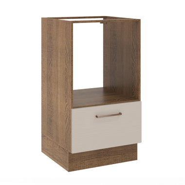 Gabinete Bajo para Horno 60 cm 1 Puerta Sin Encimera Marrón/Crema Agata Madesa