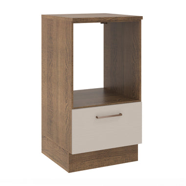 Gabinete Bajo para Horno 60 cm 1 Puerta Marrón/Crema Agata Madesa