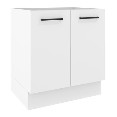 Gabinete Bajo 70 cm 2 Puertas Sin Encimera Blanco Agata Madesa