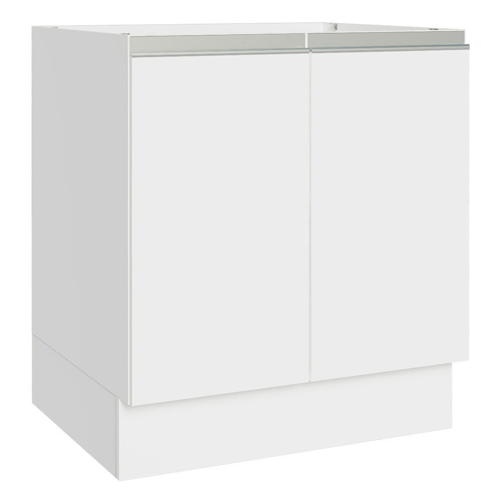 Gabinete Bajo 70 cm 2 Puertas Sin Encimera Blanco Glamy Madesa