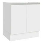 Gabinete Bajo 70 cm 2 Puertas Sin Encimera Blanco Glamy Madesa