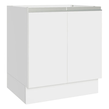 Gabinete Bajo 70 cm 2 Puertas Sin Encimera Blanco Glamy Madesa