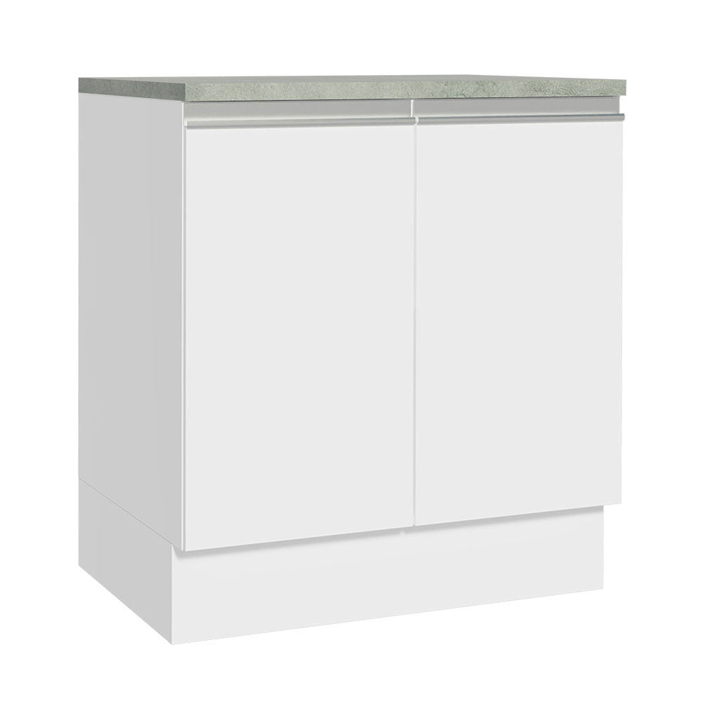 Gabinete Bajo 70 cm 2 Puertas Blanco Glamy Madesa