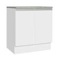 Gabinete Bajo 70 cm 2 Puertas Blanco Glamy Madesa