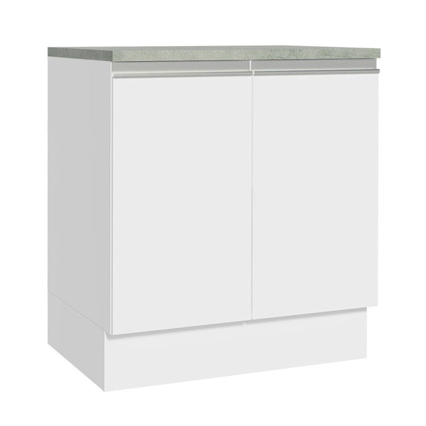 Gabinete Bajo 70 cm 2 Puertas Blanco Glamy Madesa