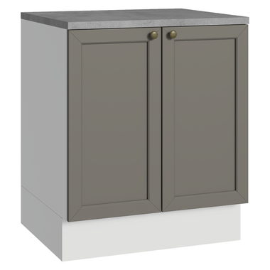 Gabinete Bajo 70 cm 2 Puertas Blanco/Gris Vik Madesa