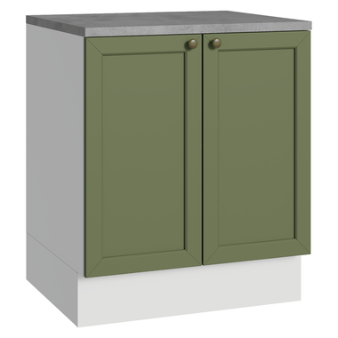 Gabinete Bajo 70 cm 2 Puertas Blanco/Verde Vik Madesa