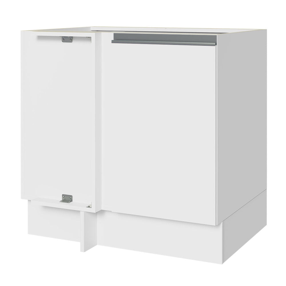 Gabinete Bajo Esquinero 80 cm 1 Puerta Sin Encimera Blanco Glamy Madesa