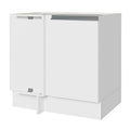 Gabinete Bajo Esquinero 80 cm 1 Puerta Sin Encimera Blanco Glamy Madesa