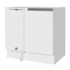 Gabinete Bajo Esquinero 80 cm 1 Puerta Sin Encimera Blanco Glamy Madesa