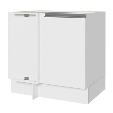 Gabinete Bajo Esquinero 80 cm 1 Puerta Sin Encimera Blanco Glamy Madesa