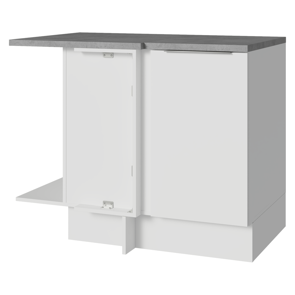 Gabinete Bajo Esquinero 102 cm 1 Puerta Blanco Stella Madesa