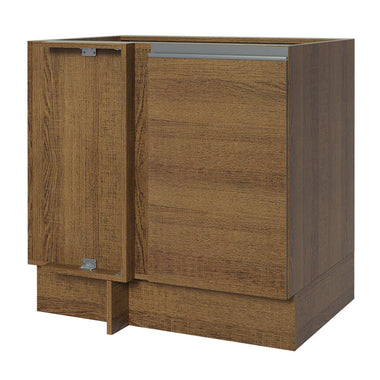 Gabinete Bajo Esquinero 80 cm 1 Puerta Sin Encimera Marrón Glamy Madesa