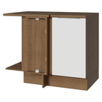 Gabinete Bajo Esquinero 102 cm 1 Puerta Marrón/Blanco Stella Madesa