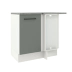 Gabinete Bajo Esquinero 102 cm 1 Puerta Blanco/Gris Agata Madesa