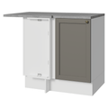 Gabinete Bajo Esquinero 102 cm 1 Puerta Blanco/Gris Vik Madesa