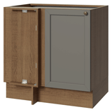 Gabinete Bajo Esquinero para Línea de 60 cm Profundidad (Sin encimera) Marrón/Gris Vik Madesa