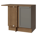 Gabinete Bajo Esquinero para Línea de 60 cm Profundidad (Con Encimera) Marrón/Gris Vik Madesa