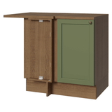 Gabinete Bajo Esquinero para Línea de 60 cm Profundidad (Con Encimera) Marrón/Verde Vik Madesa