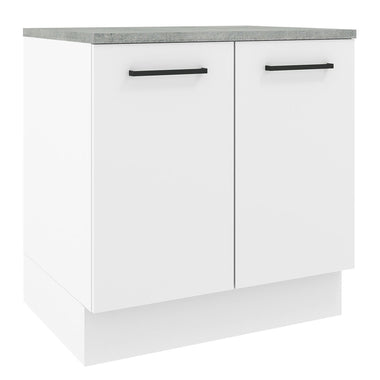 Gabinete Bajo 80 cm 2 Puertas Blanco Agata Madesa