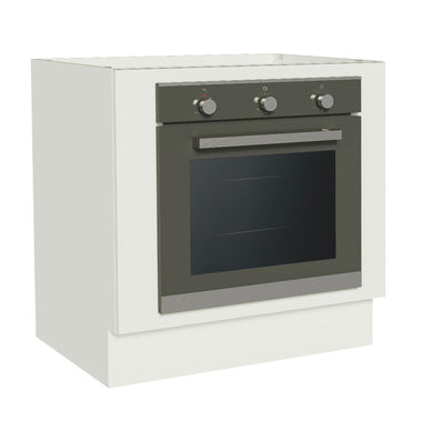 Gabinete Bajo para Horno de Empotrar 80 cm Sin Encimera Blanco Agata, Glamy y Lux Madesa