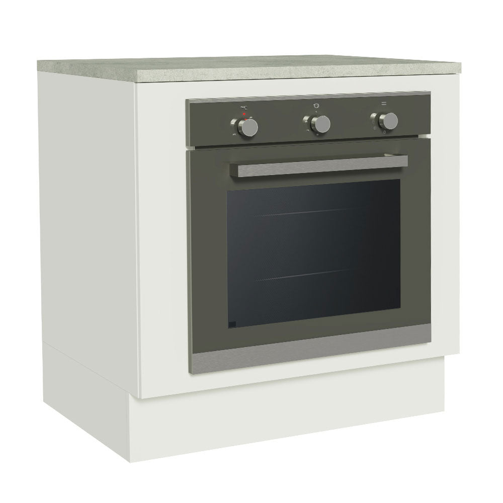 Gabinete Bajo para Horno de Empotrar 80 cm Blanco Agata, Glamy y Lux Madesa