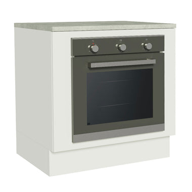 Gabinete Bajo para Horno de Empotrar 80 cm Blanco Agata, Glamy y Lux Madesa