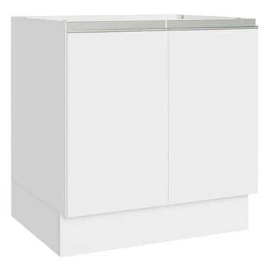 Gabinete Bajo 80 cm 2 Puertas Sin Encimera Blanco Glamy Madesa