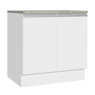 Gabinete Bajo 80 cm 2 Puertas Blanco Glamy Madesa