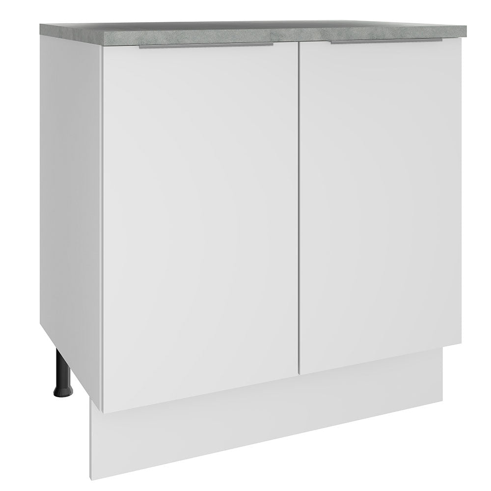 Gabinete Bajo 80 cm 2 Puertas Blanco Stella Madesa