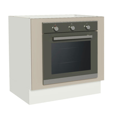 Gabinete Bajo para Horno de Empotrar 80 cm Sin Encimera Blanco/Crema Agata, Glamy y Lux Madesa