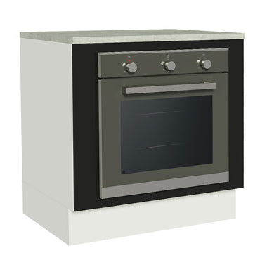 Gabinete Bajo para Horno de Empotrar 80 cm Blanco/Negro Agata y Glamy Madesa