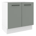 Gabinete Bajo 80 cm 2 Puertas Sin Encimera Blanco/Gris Agata Madesa