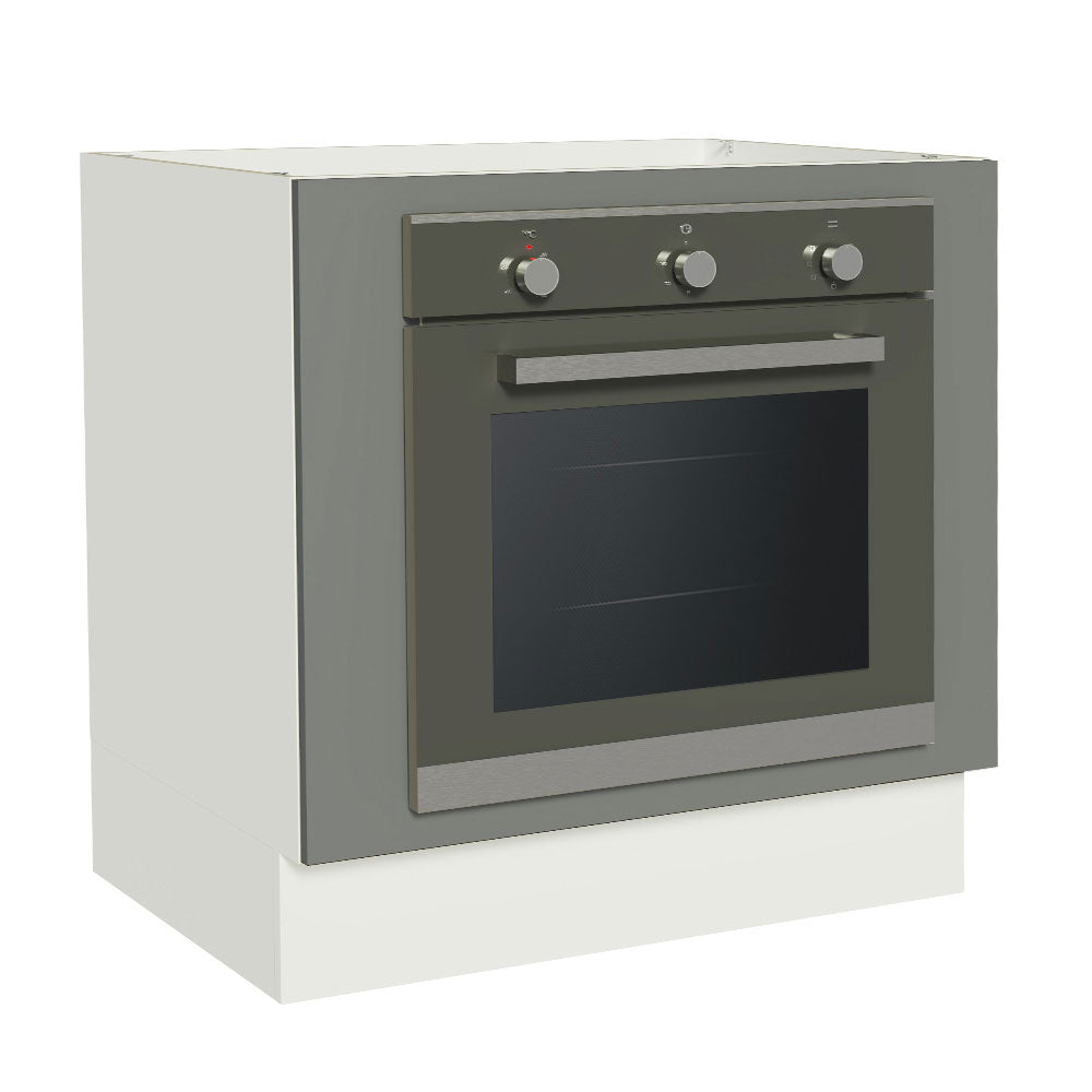 Gabinete Bajo para Horno de Empotrar 80 cm Sin Encimera Blanco/Gris Agata Madesa