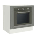 Gabinete Bajo para Horno de Empotrar 80 cm Sin Encimera Blanco/Gris Agata Madesa