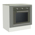 Gabinete Bajo para Horno de Empotrar 80 cm Blanco/Gris Agata Madesa