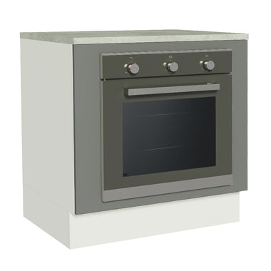 Gabinete Bajo para Horno de Empotrar 80 cm Blanco/Gris Agata Madesa