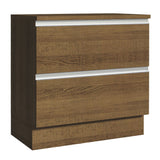 Gabinete Bajo 80 x 60 cm 2 Cajones (Con Encimera) Glamy Marrón