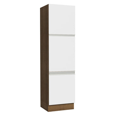 Despensero 60 cm 3 Puertas Marrón/Blanco Glamy Madesa