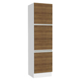 Mueble Despensa 60 x 60 cm 3 Puertas Blanco/Marrón Glamy