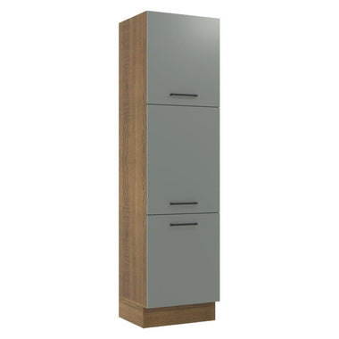 Despensero 60 cm 3 Puertas Marrón/Gris Agata Madesa