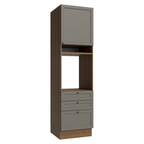 Mueble para Horno 60 cm 1 Puerta 3 Cajones Marrón/Gris Vik Madesa