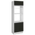 Mueble para Horno 70 cm 3 Puertas Blanco/Negro Glamy Madesa